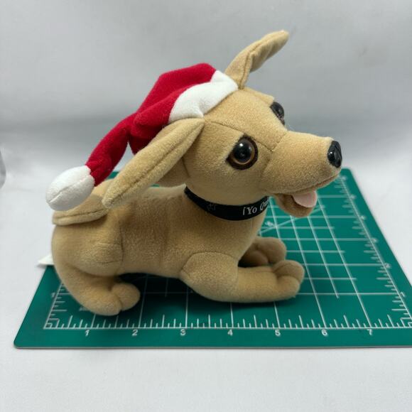 1999 Taco Bell Santa Hat Christmas Feliz‎ Navidad Chihuahua Dog Plush - Picture 6 of 10